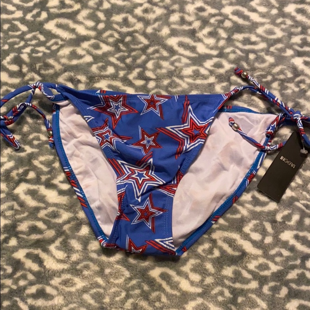 ♥️Red White and Blue Star Bikini Swimsuit Bottom💙